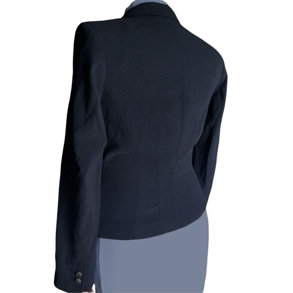 H&M Black Soft Blazer Jacket with Tulip Hem - Picture 4 of 13